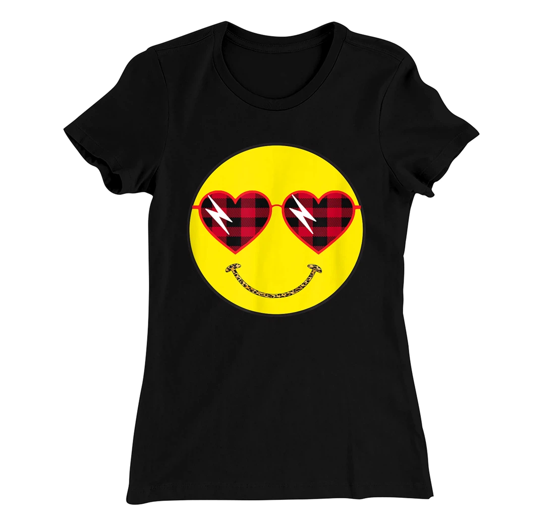 Smily Face Leopard Buffalo Sunglass Positive Hippie Groovy T-Shirt, Kid T-Shirt and Women T-Shirt