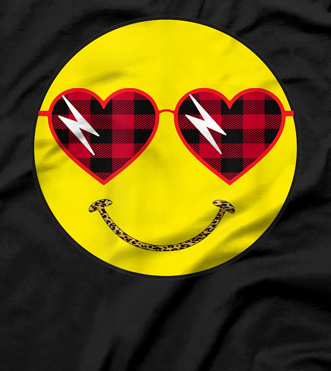 Smily Face Leopard Buffalo Sunglass Positive Hippie Groovy T-Shirt, Kid T-Shirt and Women T-Shirt