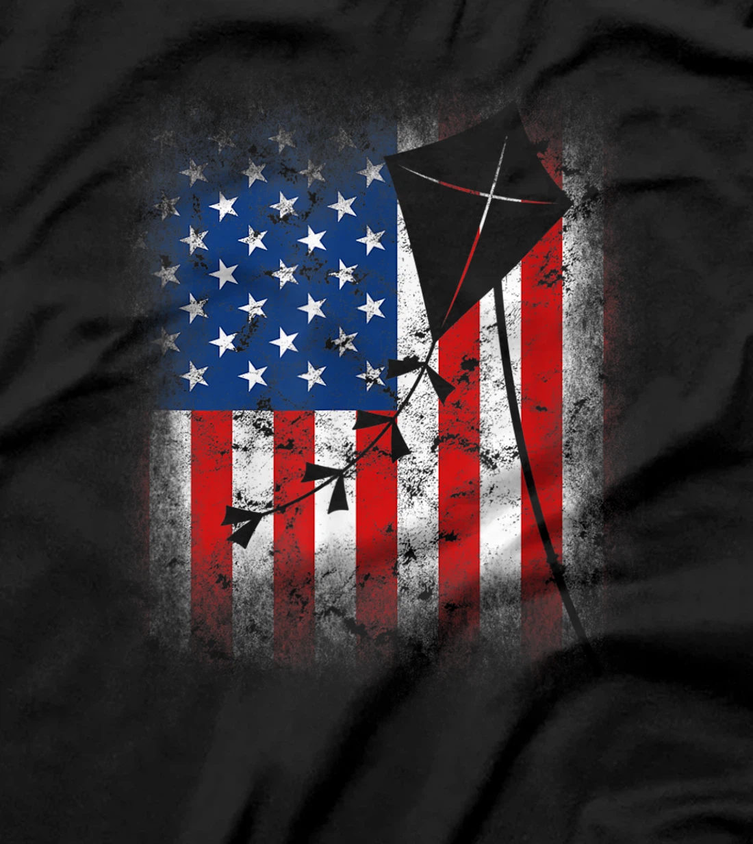 USA Stars And Stripes American Flag Fly Kite Hang Glider T-Shirt, Kid T-Shirt and Women T-Shirt