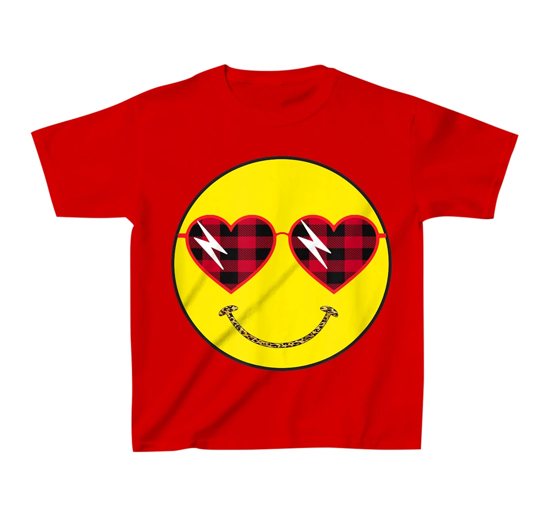 Smily Face Leopard Buffalo Sunglass Positive Hippie Groovy T-Shirt, Kid T-Shirt and Women T-Shirt
