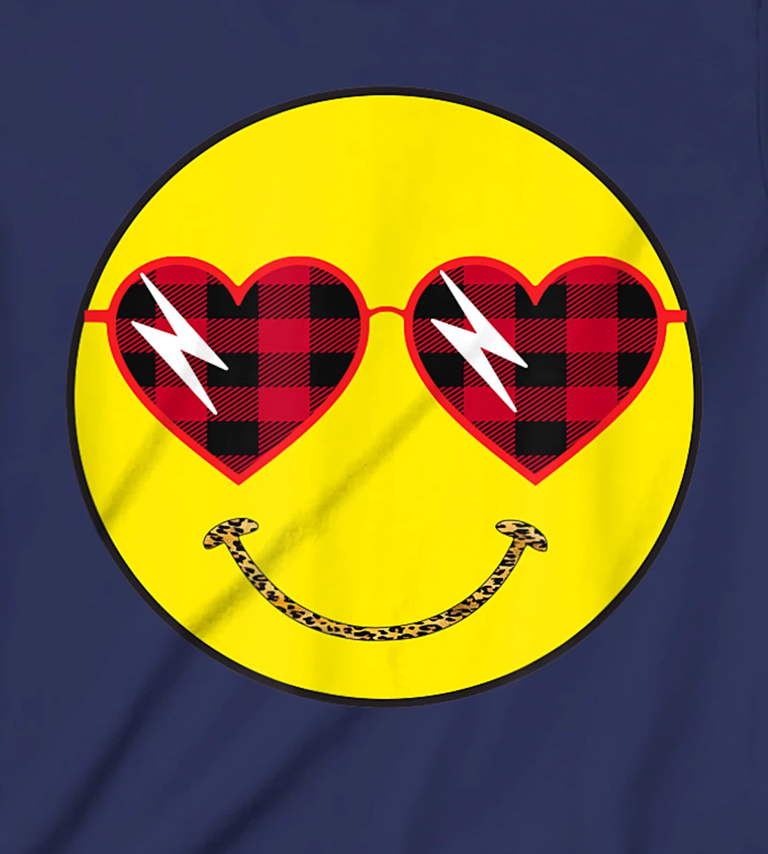 Smily Face Leopard Buffalo Sunglass Positive Hippie Groovy T-Shirt, Kid T-Shirt and Women T-Shirt