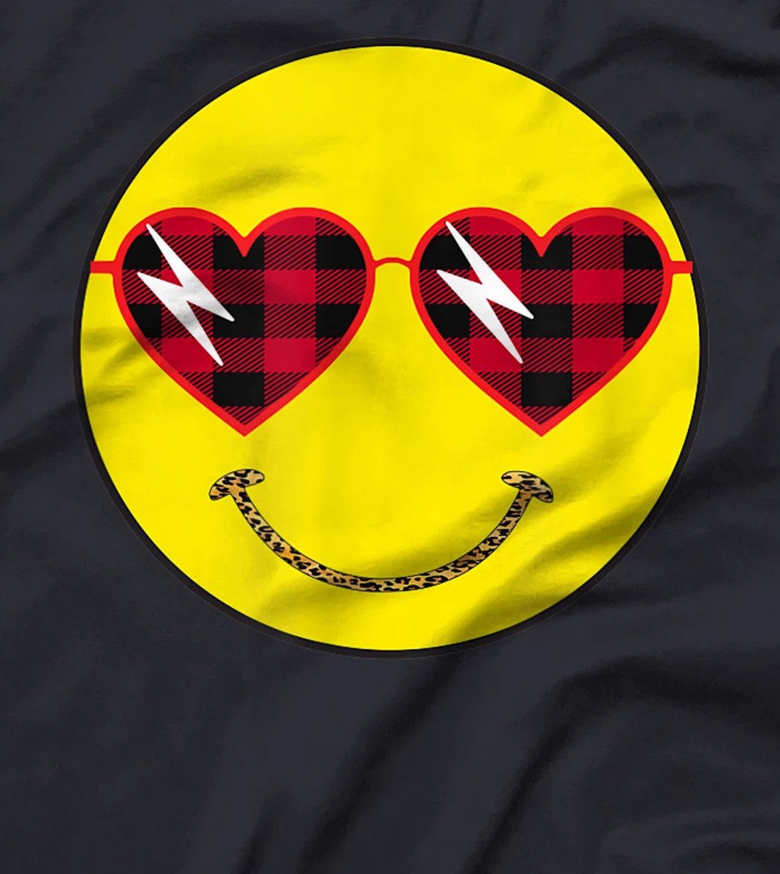 Smily Face Leopard Buffalo Sunglass Positive Hippie Groovy T-Shirt, Kid T-Shirt and Women T-Shirt