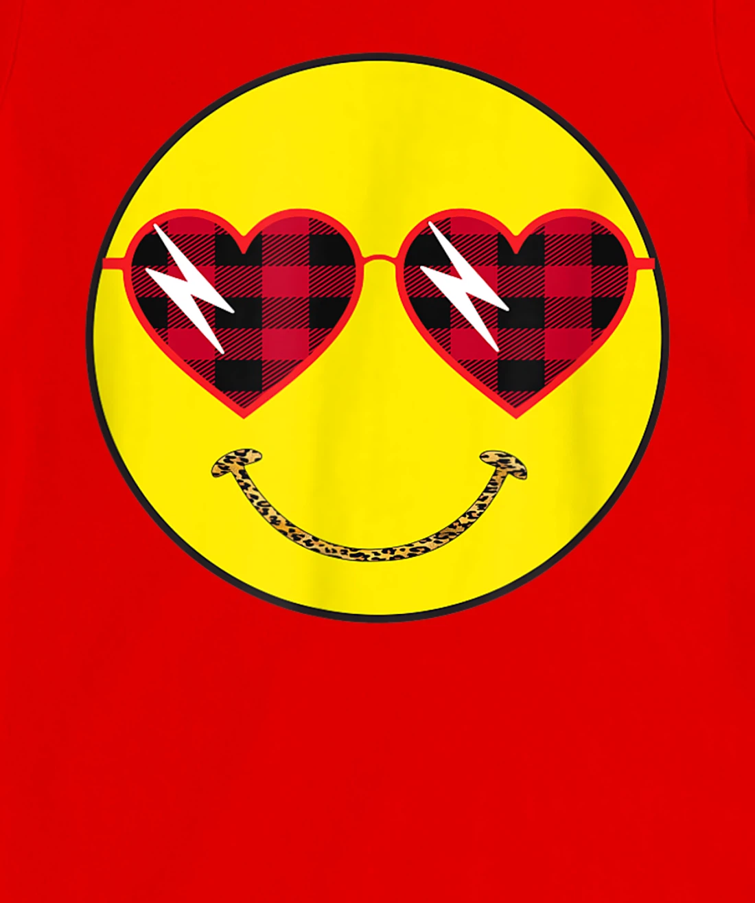 Smily Face Leopard Buffalo Sunglass Positive Hippie Groovy T-Shirt, Kid T-Shirt and Women T-Shirt