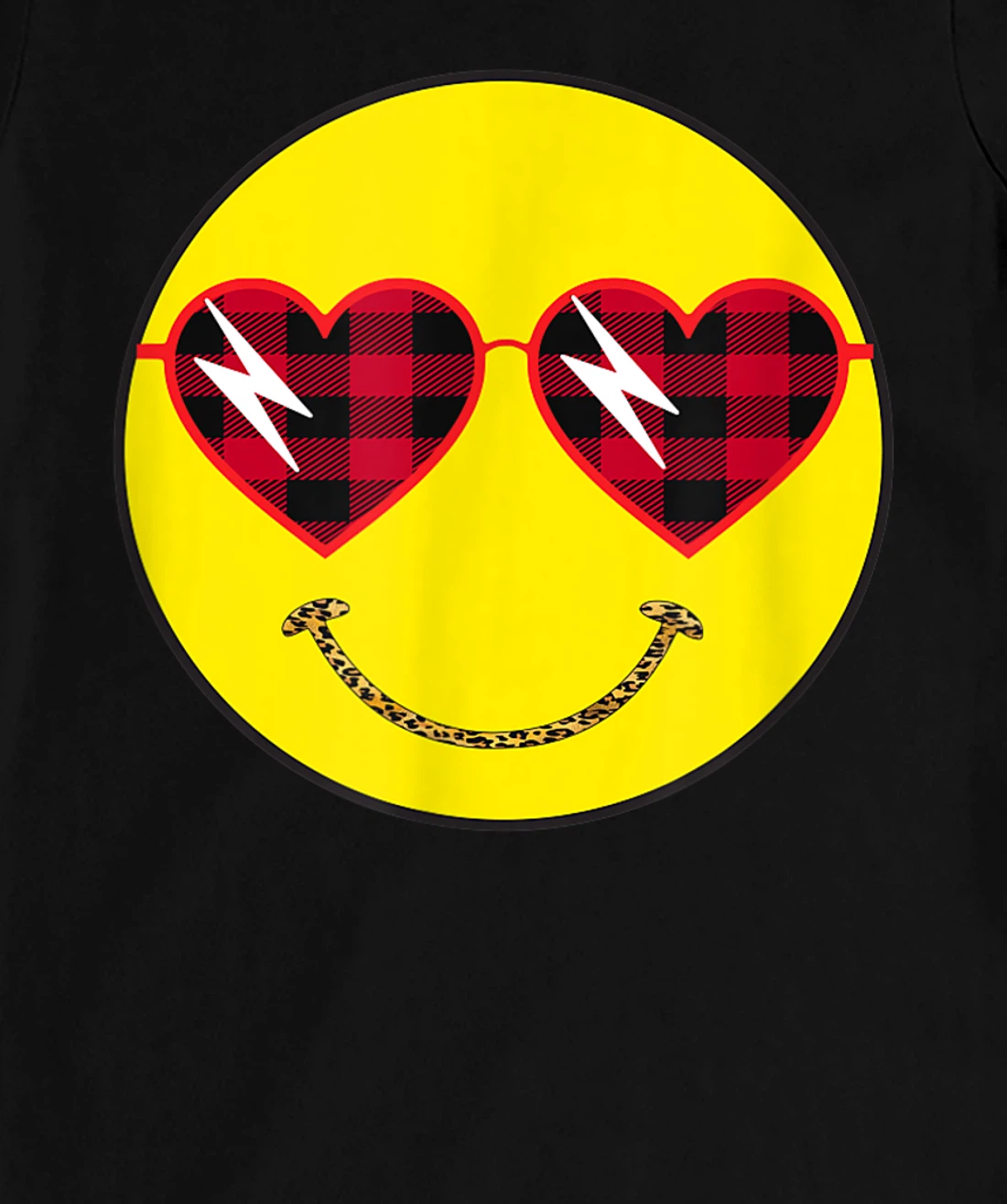 Smily Face Leopard Buffalo Sunglass Positive Hippie Groovy T-Shirt, Kid T-Shirt and Women T-Shirt