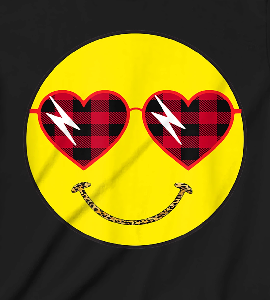 Smily Face Leopard Buffalo Sunglass Positive Hippie Groovy T-Shirt, Kid T-Shirt and Women T-Shirt