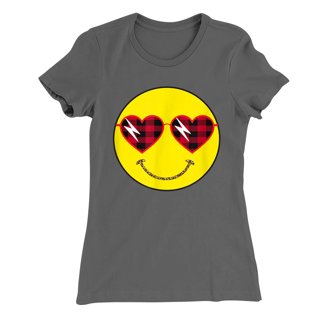 Smily Face Leopard Buffalo Sunglass Positive Hippie Groovy T-Shirt, Kid T-Shirt and Women T-Shirt
