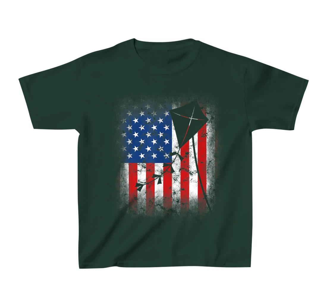 USA Stars And Stripes American Flag Fly Kite Hang Glider T-Shirt, Kid T-Shirt and Women T-Shirt