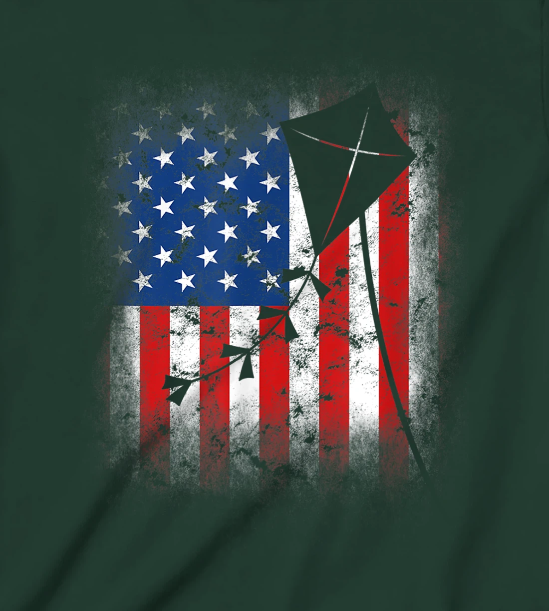 USA Stars And Stripes American Flag Fly Kite Hang Glider T-Shirt, Kid T-Shirt and Women T-Shirt