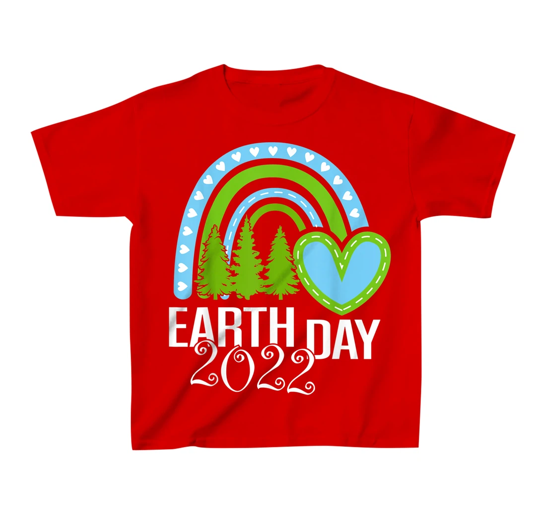 Earth Day Everyday Rainbow Pine Tree Tee Conservation 2022 T-Shirt, Kid T-Shirt and Women T-Shirt