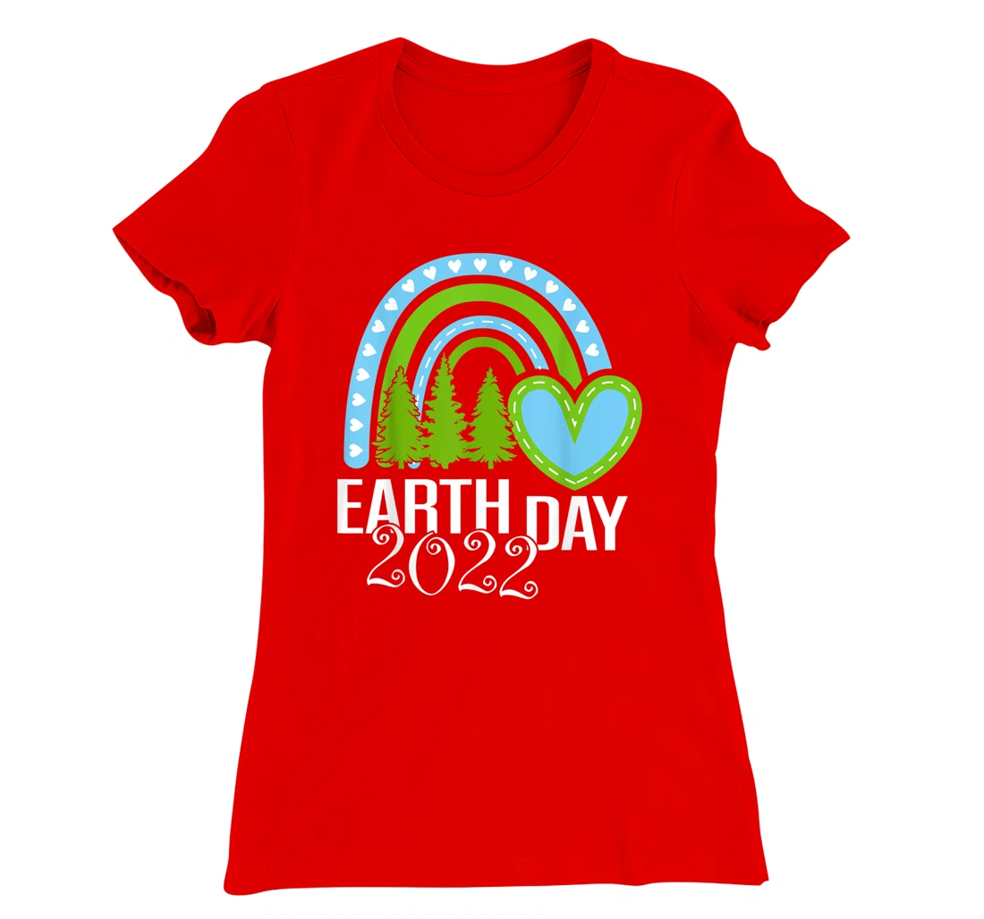 Earth Day Everyday Rainbow Pine Tree Tee Conservation 2022 T-Shirt, Kid T-Shirt and Women T-Shirt
