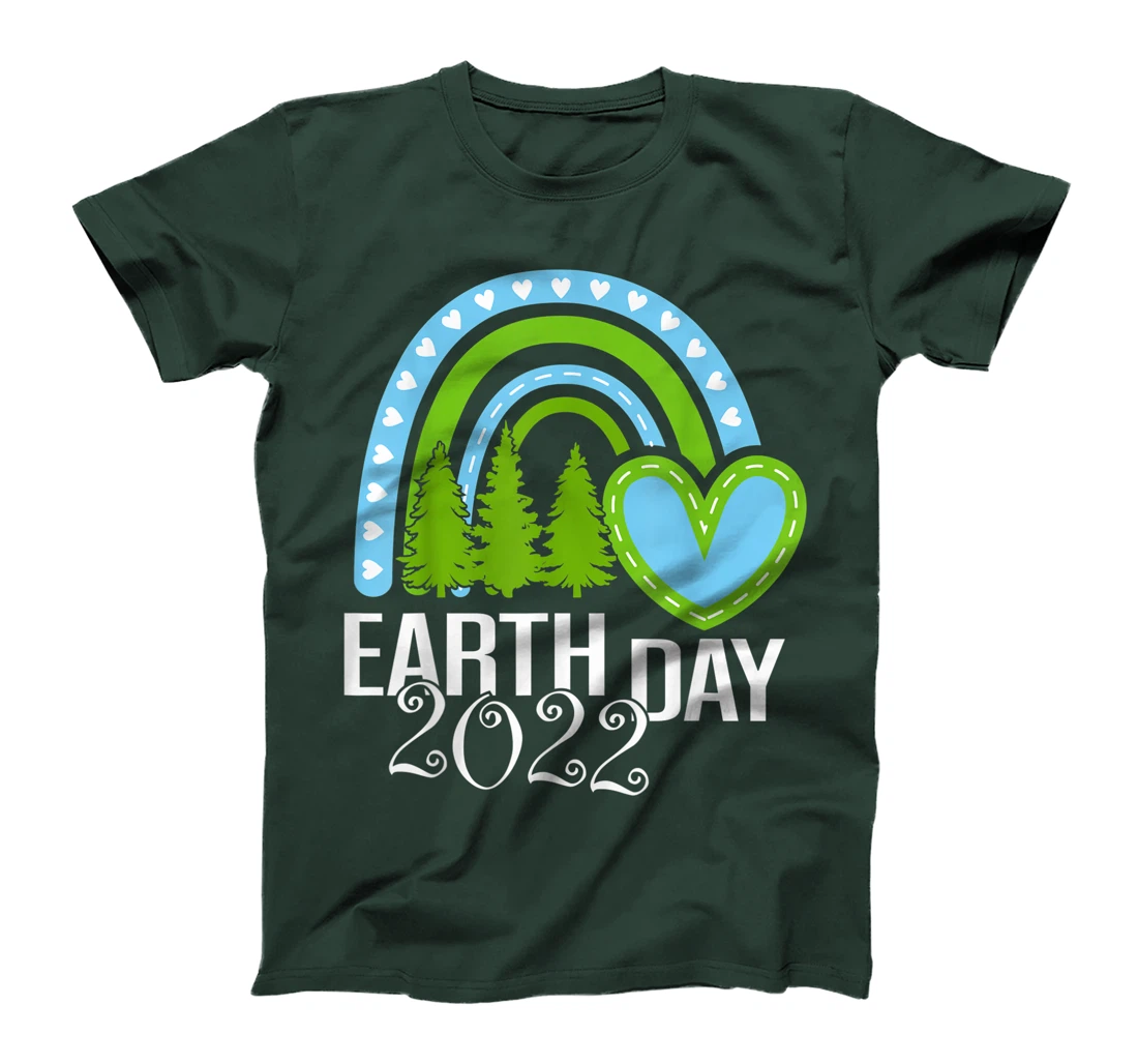 Earth Day Everyday Rainbow Pine Tree Tee Conservation 2022 T-Shirt, Kid T-Shirt and Women T-Shirt