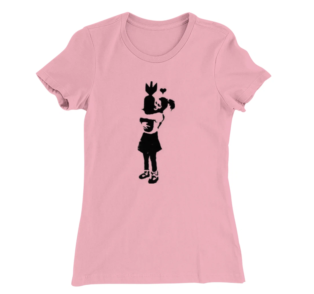 Graffiti T-Shirt, Women T-Shirt, graffiti art T-Shirt, Women T-Shirt, girls' hugging bomb Long Sleeve T-Shirt, Women T-Shirt