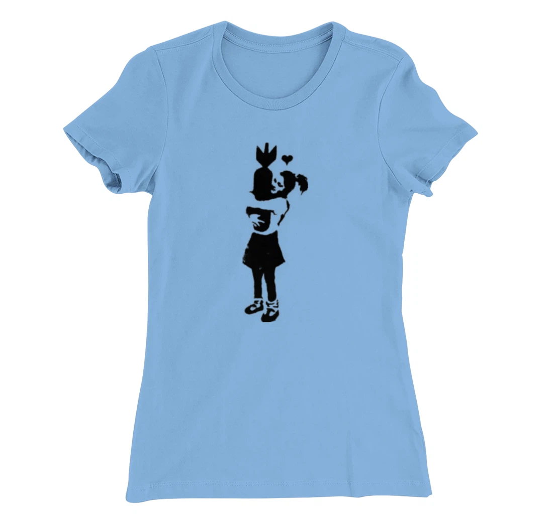 Graffiti T-Shirt, Women T-Shirt, graffiti art T-Shirt, Women T-Shirt, girls' hugging bomb Long Sleeve T-Shirt, Women T-Shirt