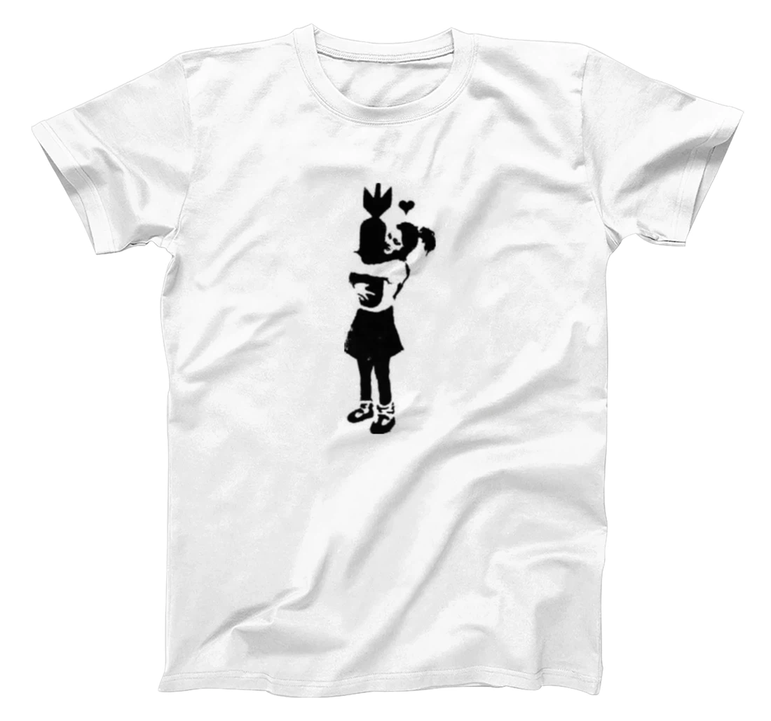 Graffiti T-Shirt, Women T-Shirt, graffiti art T-Shirt, Women T-Shirt, girls' hugging bomb Long Sleeve T-Shirt, Women T-Shirt