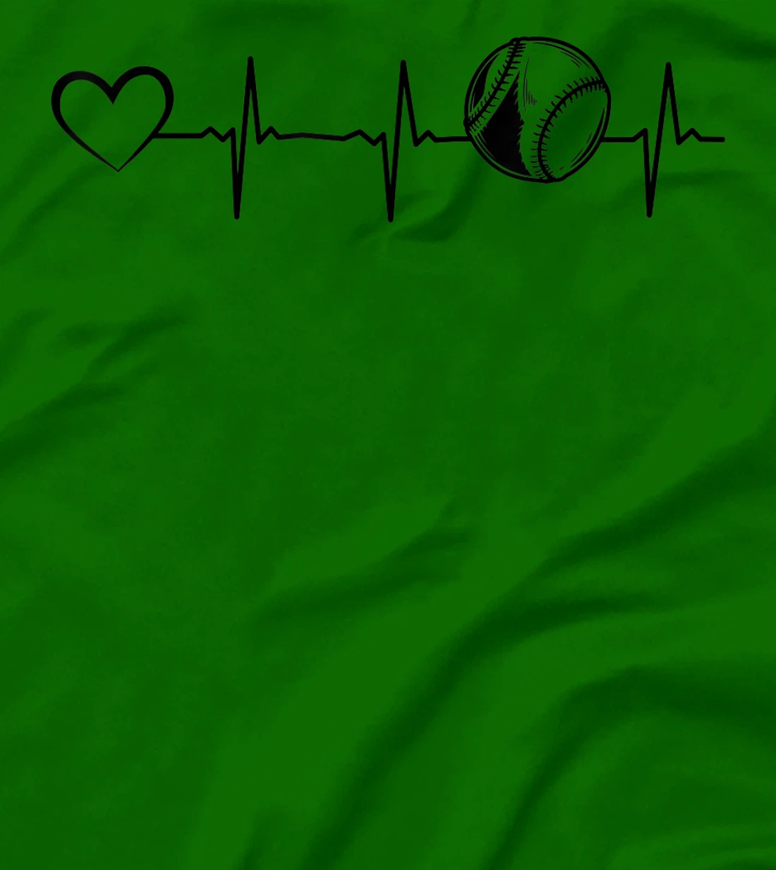 Softball Heartbeat Heart EKG Heartline Softball Player T-Shirt, Kid T-Shirt and Women T-Shirt