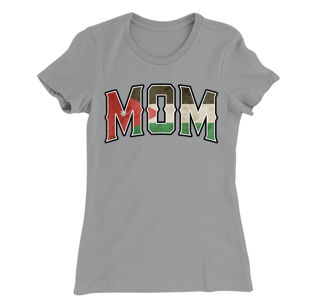 Womens Mom Jordanian Vintage Heritage DNA Flag T-Shirt, Women T-Shirt