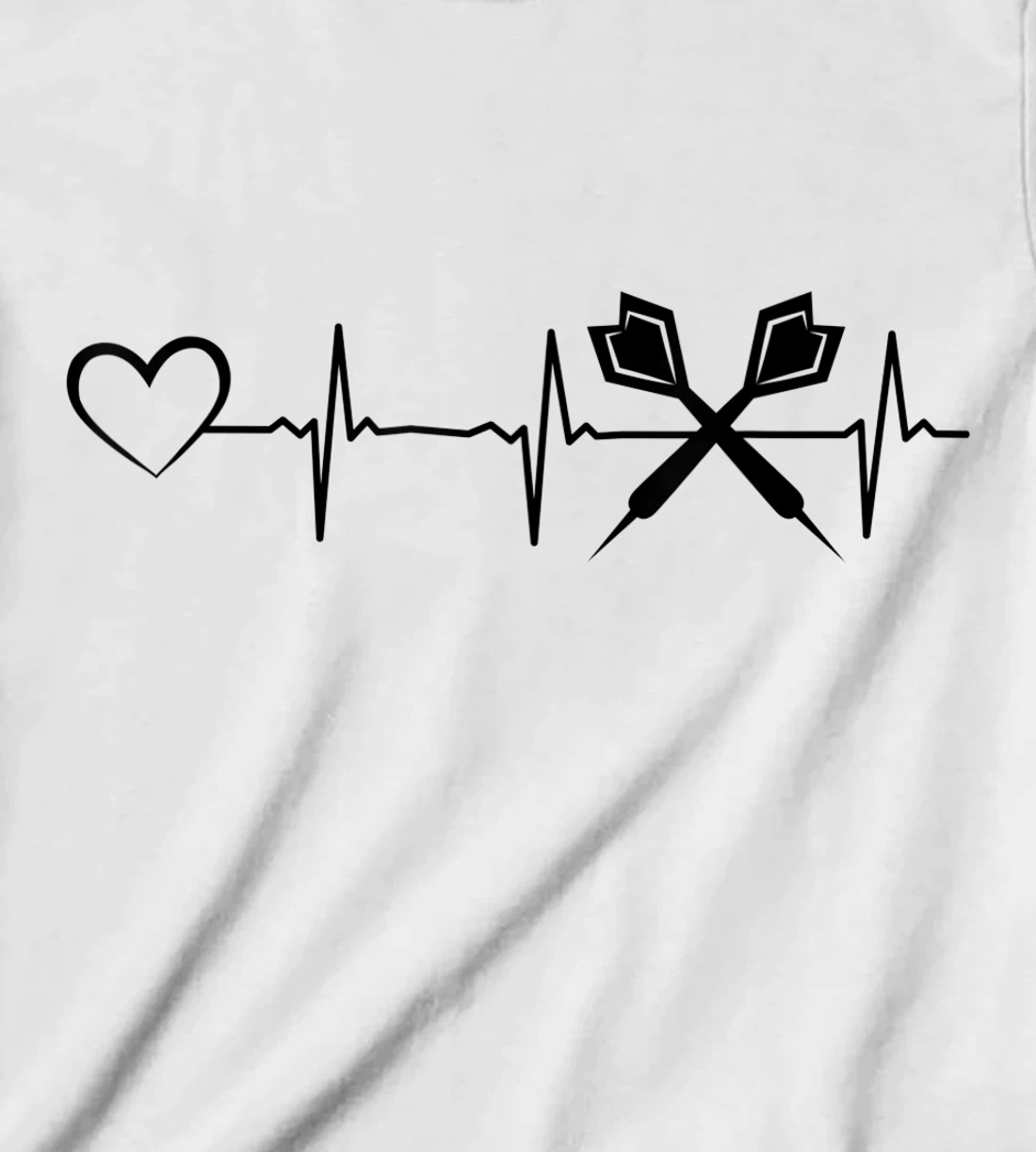 Darts Heartbeat Heart EKG Heartline Darts Game Darts Player T-Shirt, Kid T-Shirt and Women T-Shirt