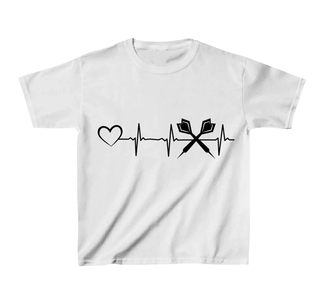 Darts Heartbeat Heart EKG Heartline Darts Game Darts Player T-Shirt, Kid T-Shirt and Women T-Shirt