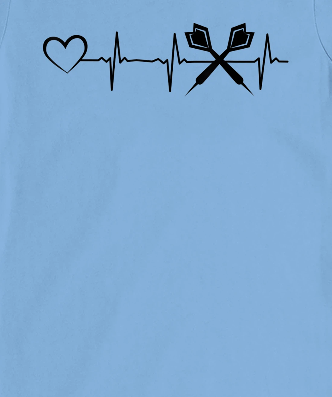 Darts Heartbeat Heart EKG Heartline Darts Game Darts Player T-Shirt, Kid T-Shirt and Women T-Shirt