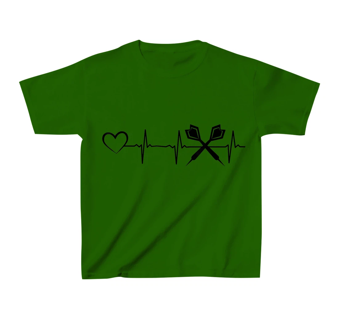 Darts Heartbeat Heart EKG Heartline Darts Game Darts Player T-Shirt, Kid T-Shirt and Women T-Shirt