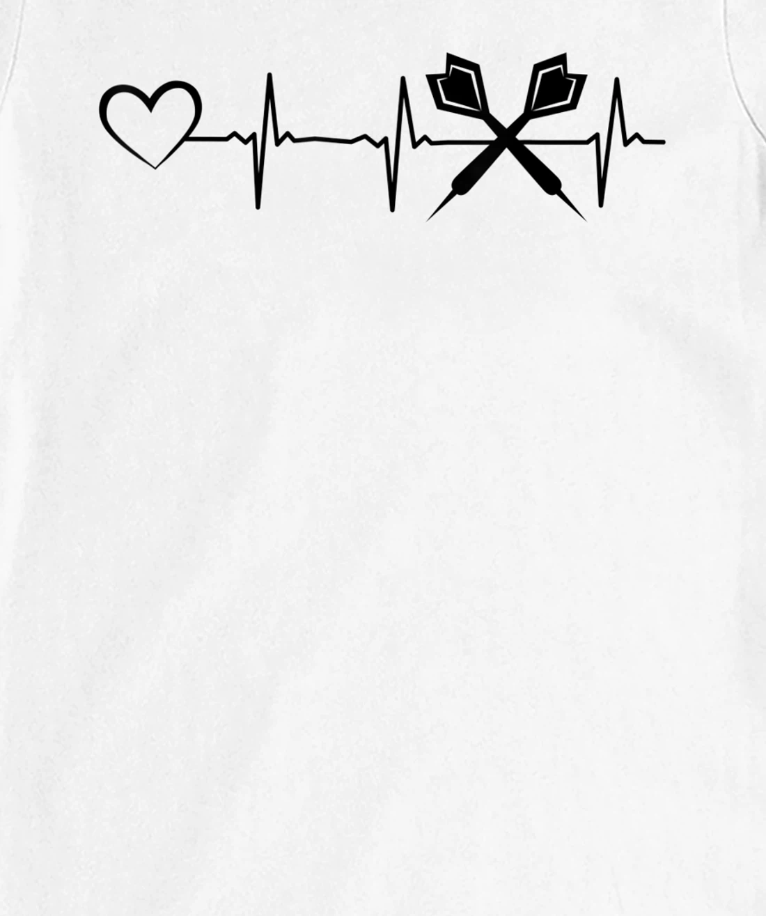 Darts Heartbeat Heart EKG Heartline Darts Game Darts Player T-Shirt, Kid T-Shirt and Women T-Shirt