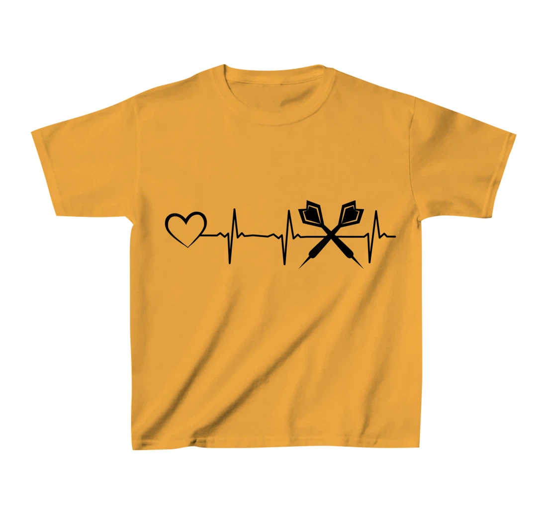 Darts Heartbeat Heart EKG Heartline Darts Game Darts Player T-Shirt, Kid T-Shirt and Women T-Shirt