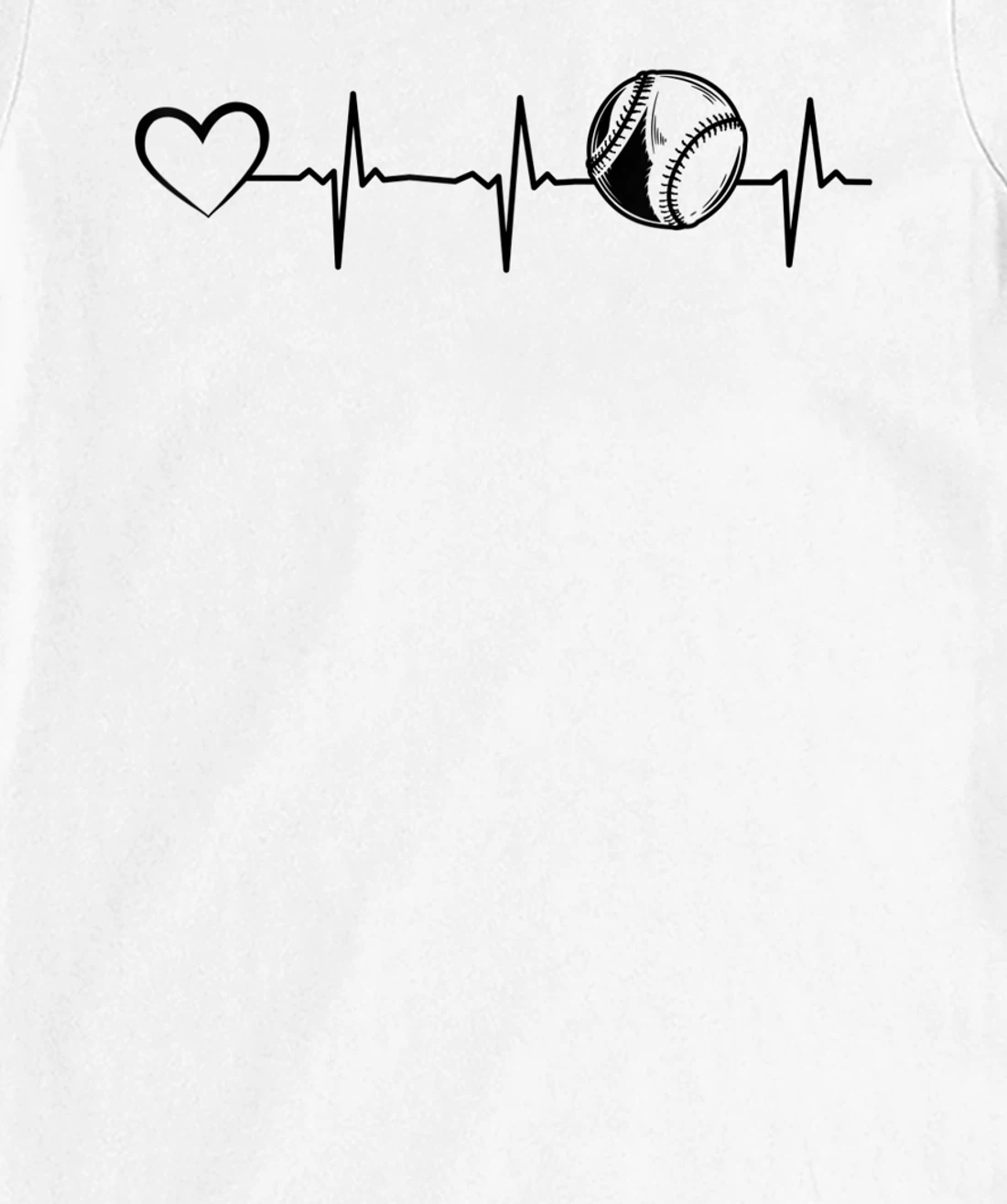 Softball Heartbeat Heart EKG Heartline Softball Player T-Shirt, Kid T-Shirt and Women T-Shirt