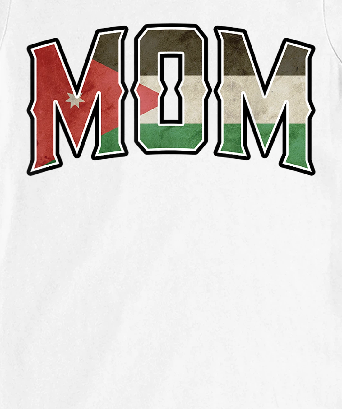 Womens Mom Jordanian Vintage Heritage DNA Flag T-Shirt, Women T-Shirt