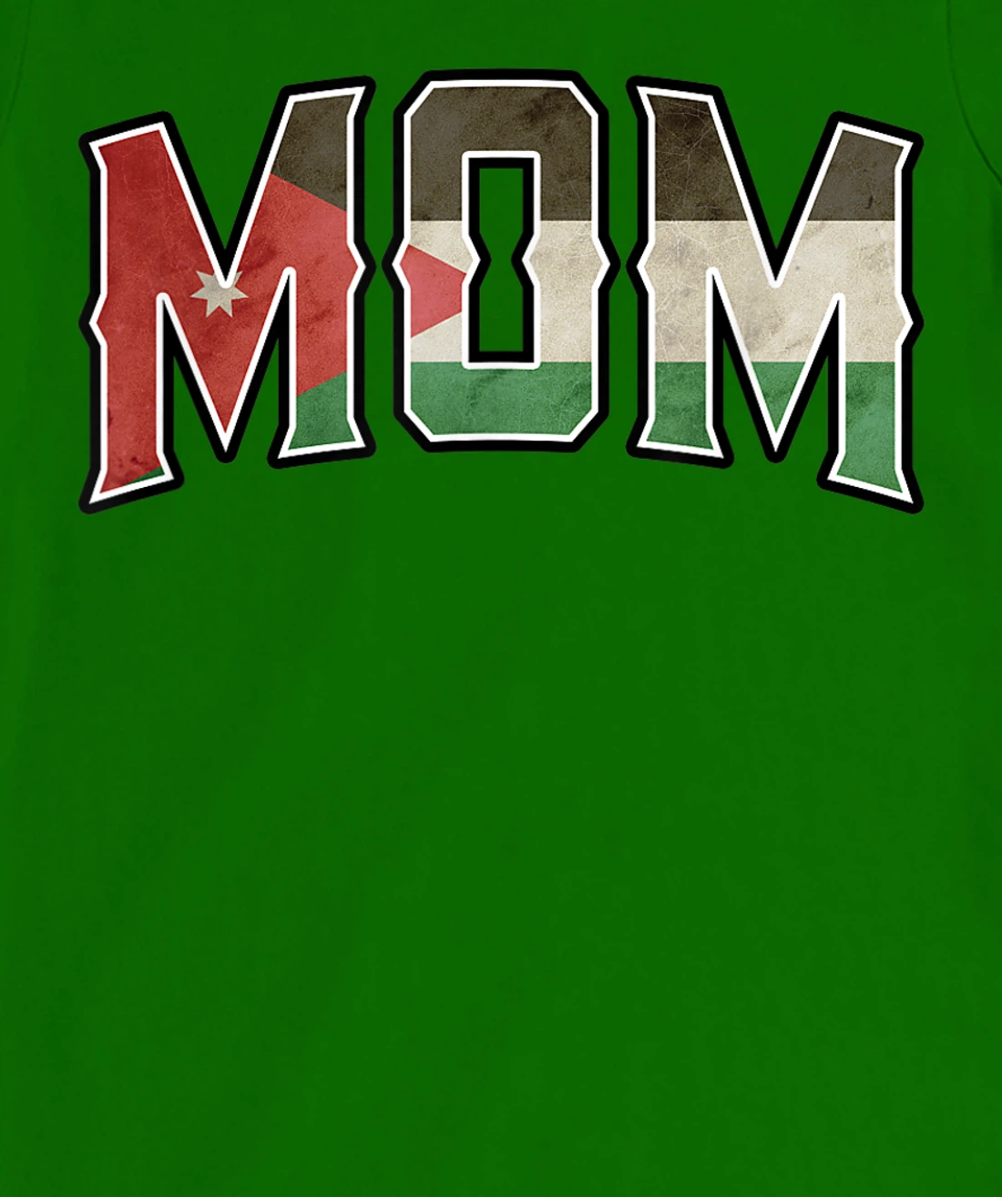 Womens Mom Jordanian Vintage Heritage DNA Flag T-Shirt, Women T-Shirt