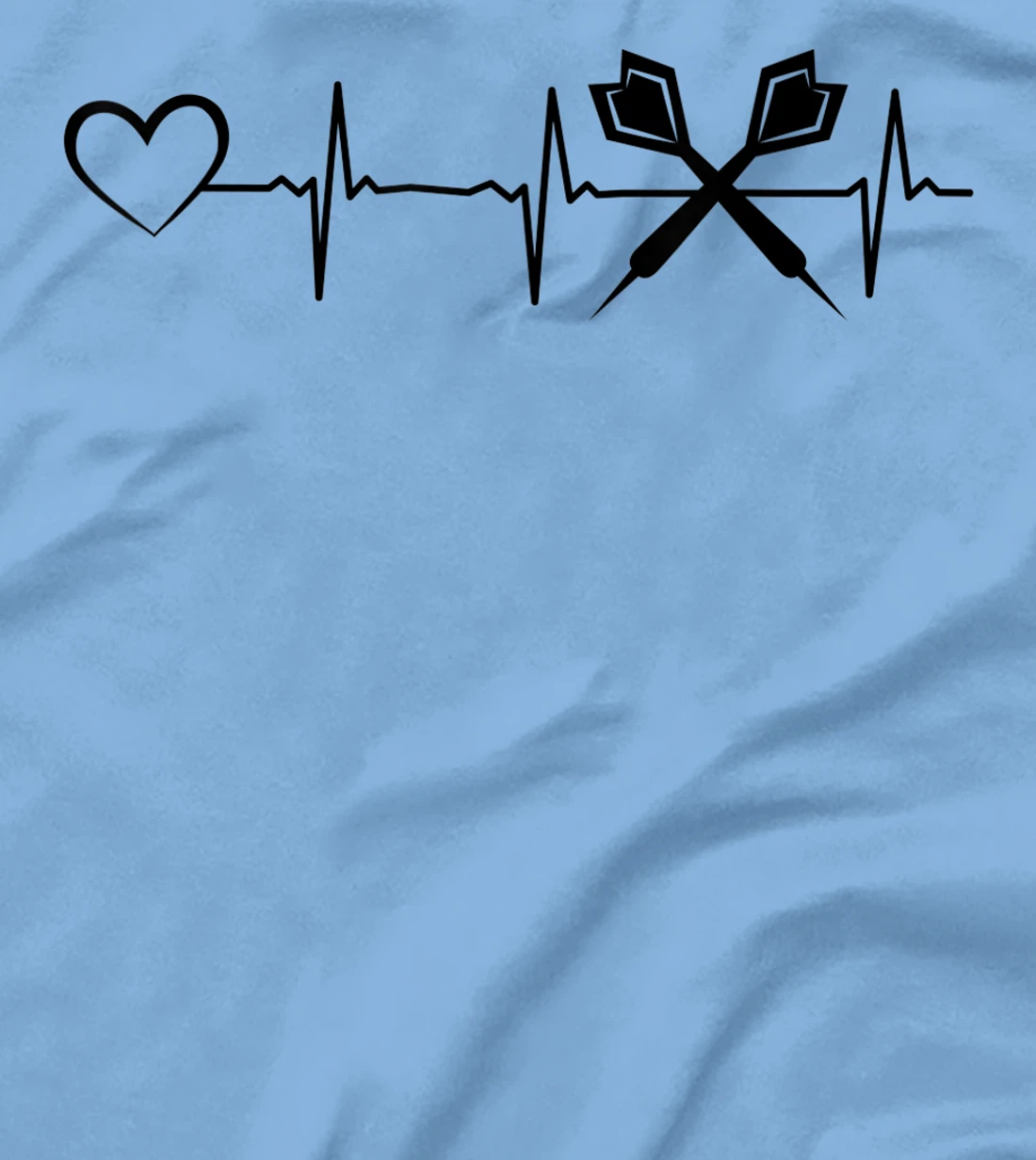 Darts Heartbeat Heart EKG Heartline Darts Game Darts Player T-Shirt, Kid T-Shirt and Women T-Shirt