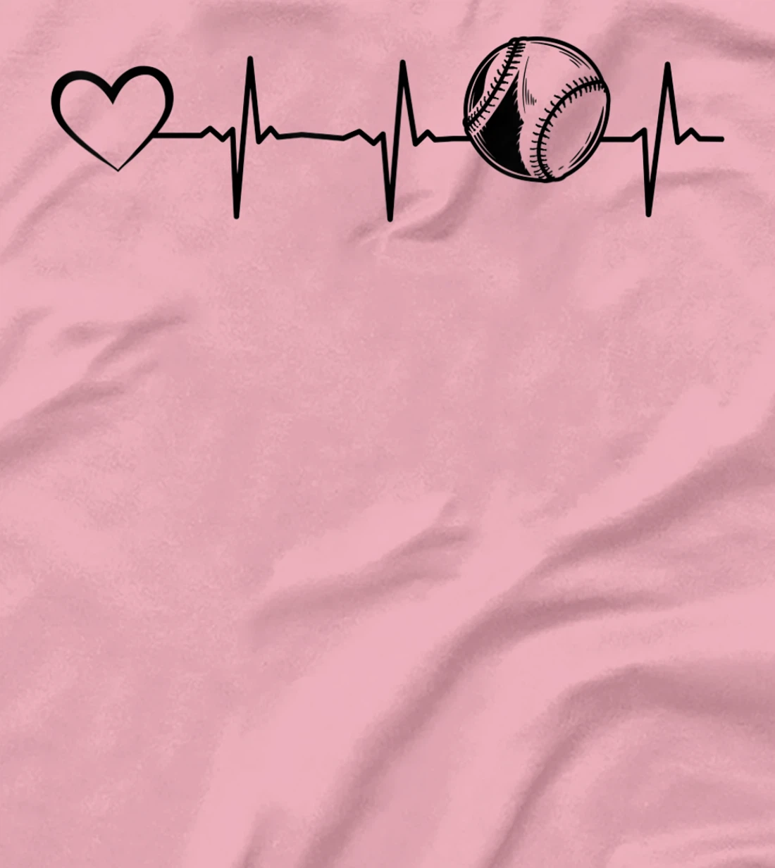 Softball Heartbeat Heart EKG Heartline Softball Player T-Shirt, Kid T-Shirt and Women T-Shirt