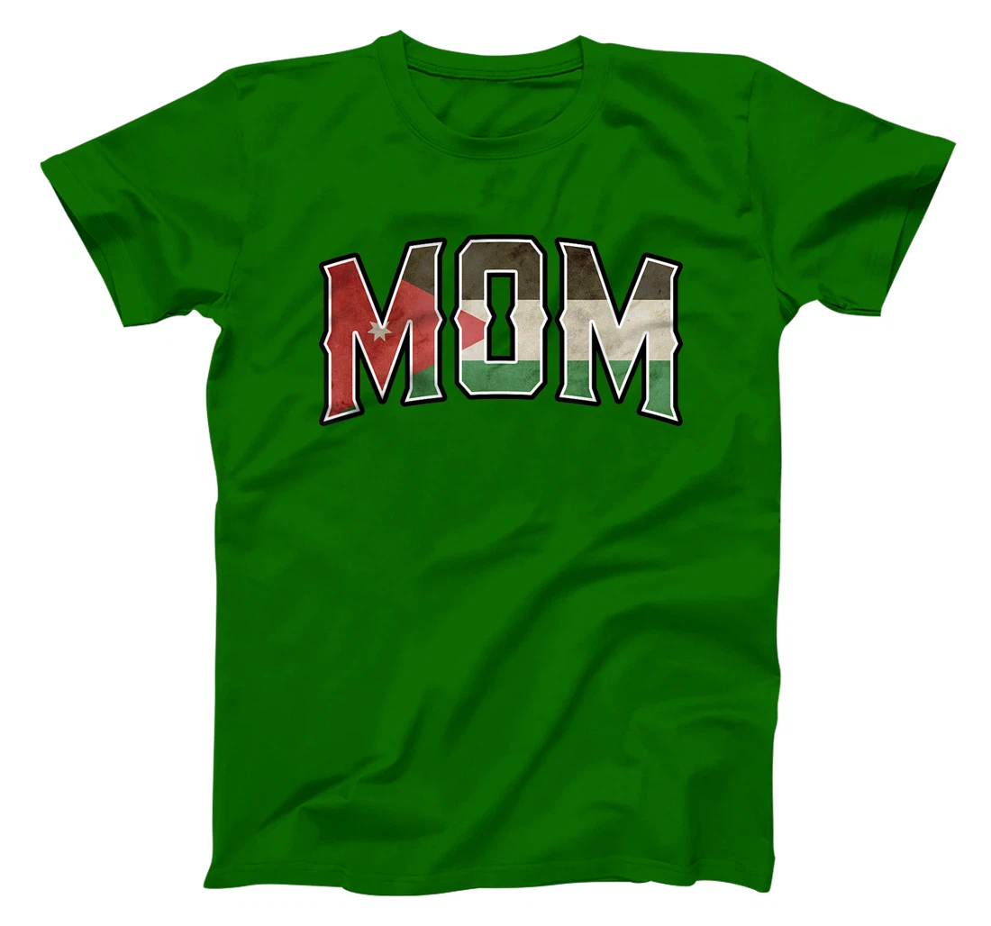 Womens Mom Jordanian Vintage Heritage DNA Flag T-Shirt, Women T-Shirt