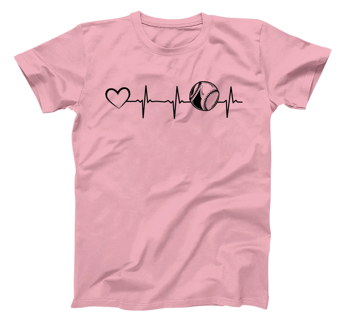 Softball Heartbeat Heart EKG Heartline Softball Player T-Shirt, Kid T-Shirt and Women T-Shirt