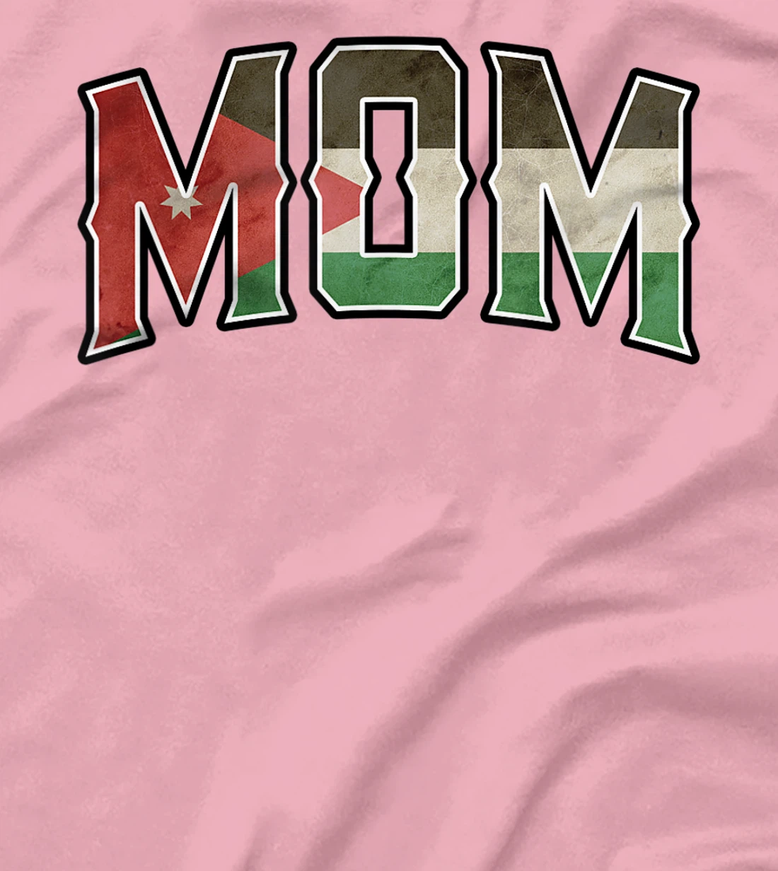 Womens Mom Jordanian Vintage Heritage DNA Flag T-Shirt, Women T-Shirt