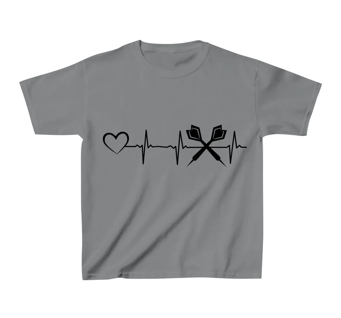 Darts Heartbeat Heart EKG Heartline Darts Game Darts Player T-Shirt, Kid T-Shirt and Women T-Shirt