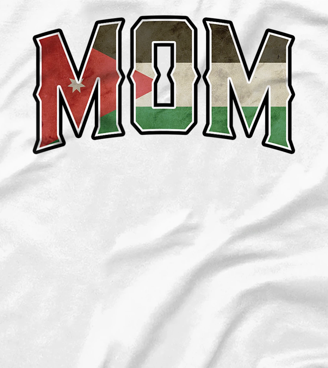 Womens Mom Jordanian Vintage Heritage DNA Flag T-Shirt, Women T-Shirt