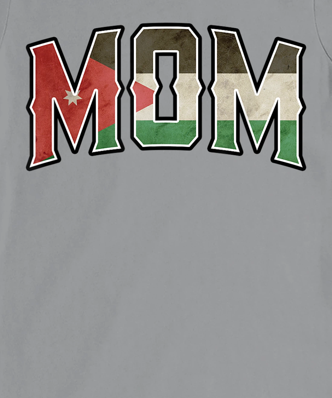 Womens Mom Jordanian Vintage Heritage DNA Flag T-Shirt, Women T-Shirt