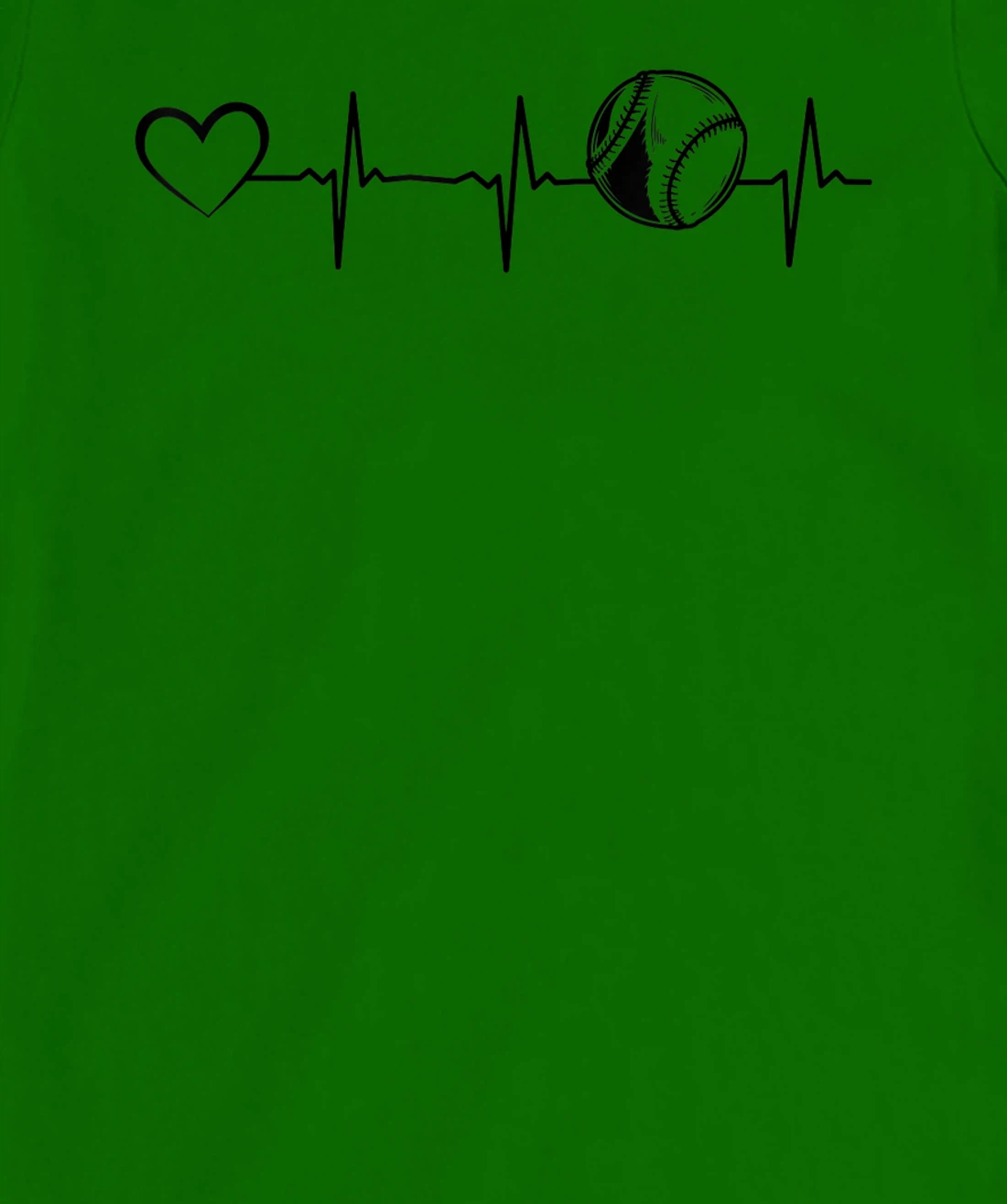 Softball Heartbeat Heart EKG Heartline Softball Player T-Shirt, Kid T-Shirt and Women T-Shirt