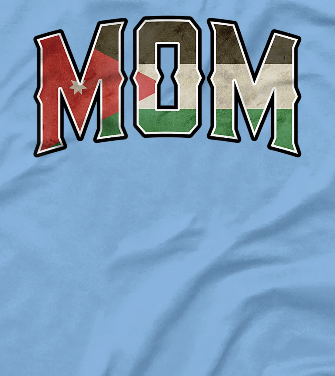 Womens Mom Jordanian Vintage Heritage DNA Flag T-Shirt, Women T-Shirt