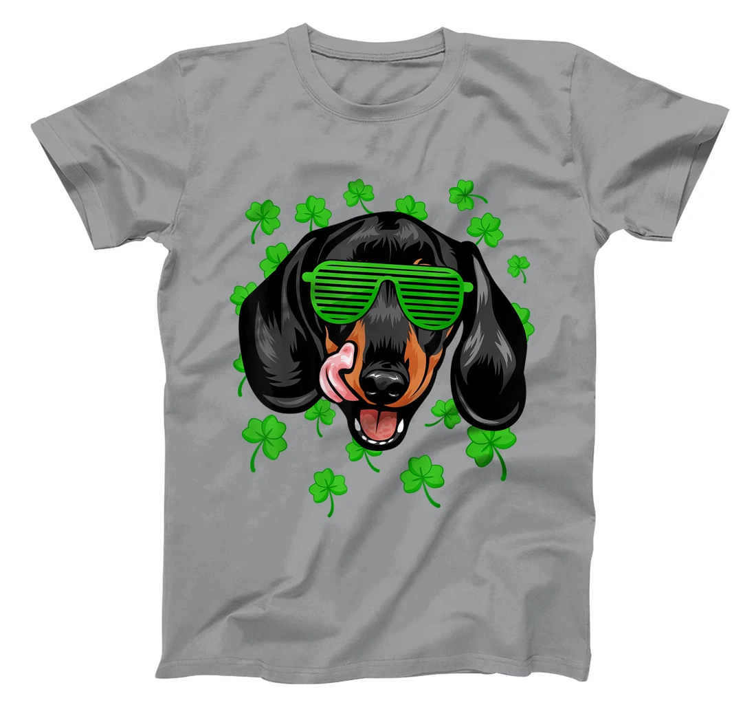 Womens Leprechaun Dachshund St. Patrick's Day Dog Shamrock T-Shirt, Kid T-Shirt and Women T-Shirt