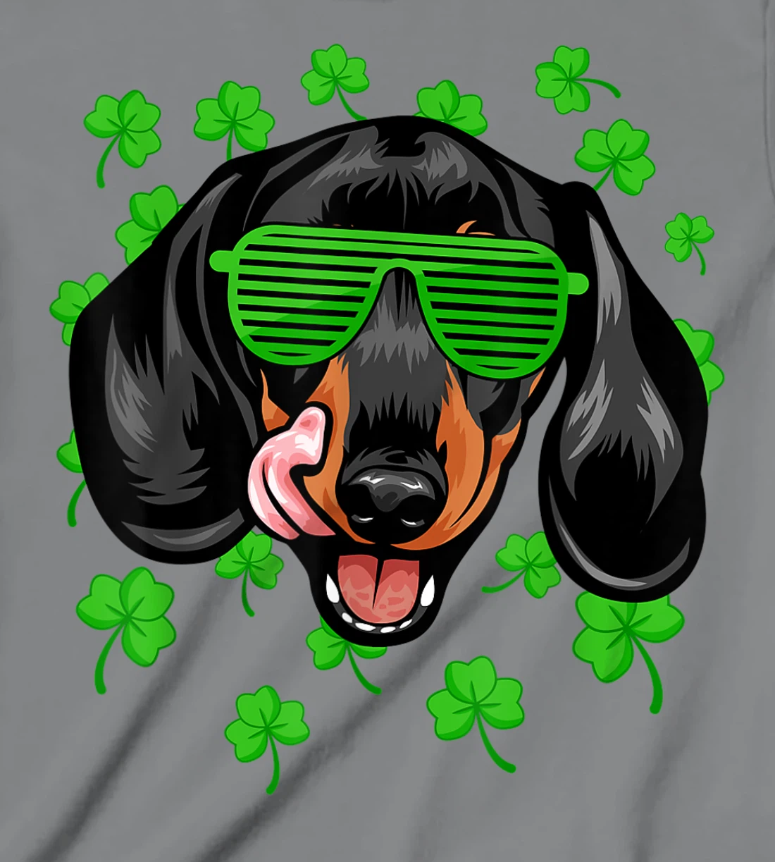 Womens Leprechaun Dachshund St. Patrick's Day Dog Shamrock T-Shirt, Kid T-Shirt and Women T-Shirt