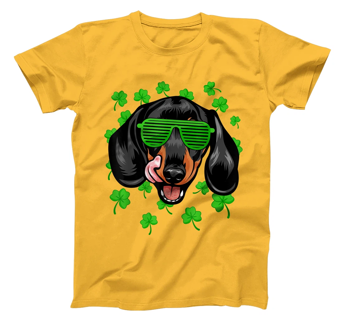 Womens Leprechaun Dachshund St. Patrick's Day Dog Shamrock T-Shirt, Kid T-Shirt and Women T-Shirt