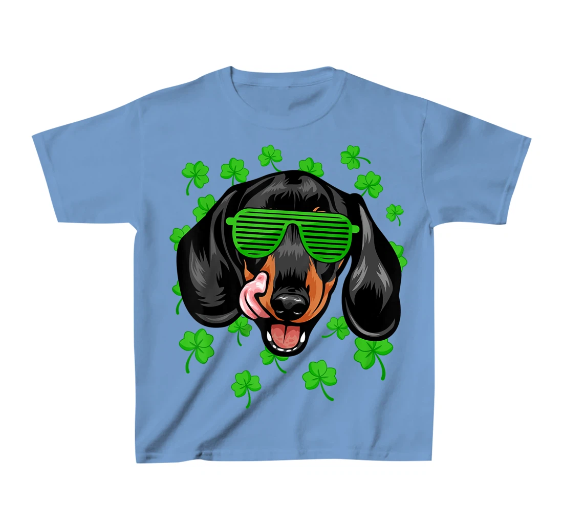 Womens Leprechaun Dachshund St. Patrick's Day Dog Shamrock T-Shirt, Kid T-Shirt and Women T-Shirt