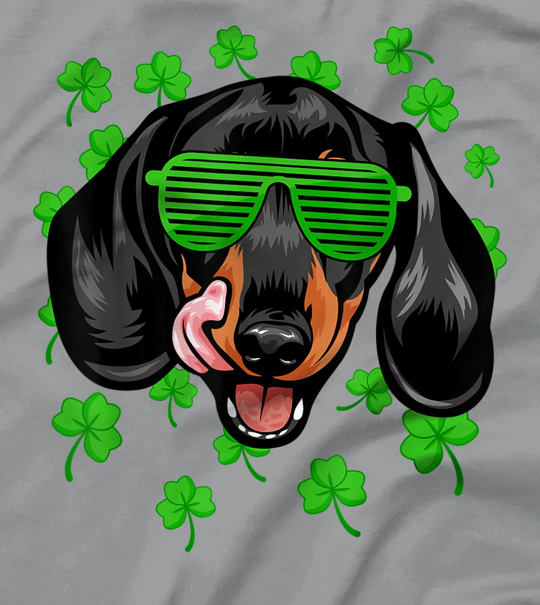 Womens Leprechaun Dachshund St. Patrick's Day Dog Shamrock T-Shirt, Kid T-Shirt and Women T-Shirt