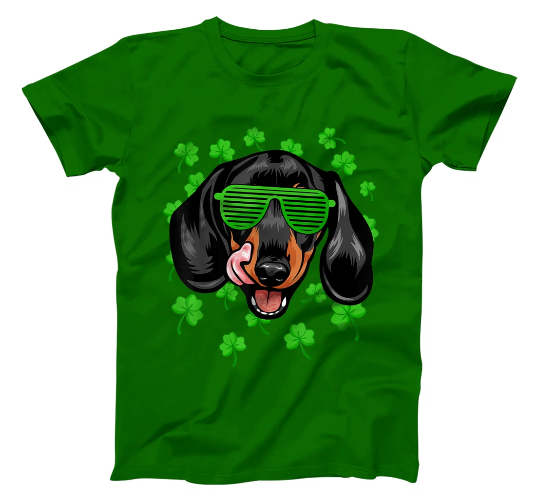 Womens Leprechaun Dachshund St. Patrick's Day Dog Shamrock T-Shirt, Kid T-Shirt and Women T-Shirt