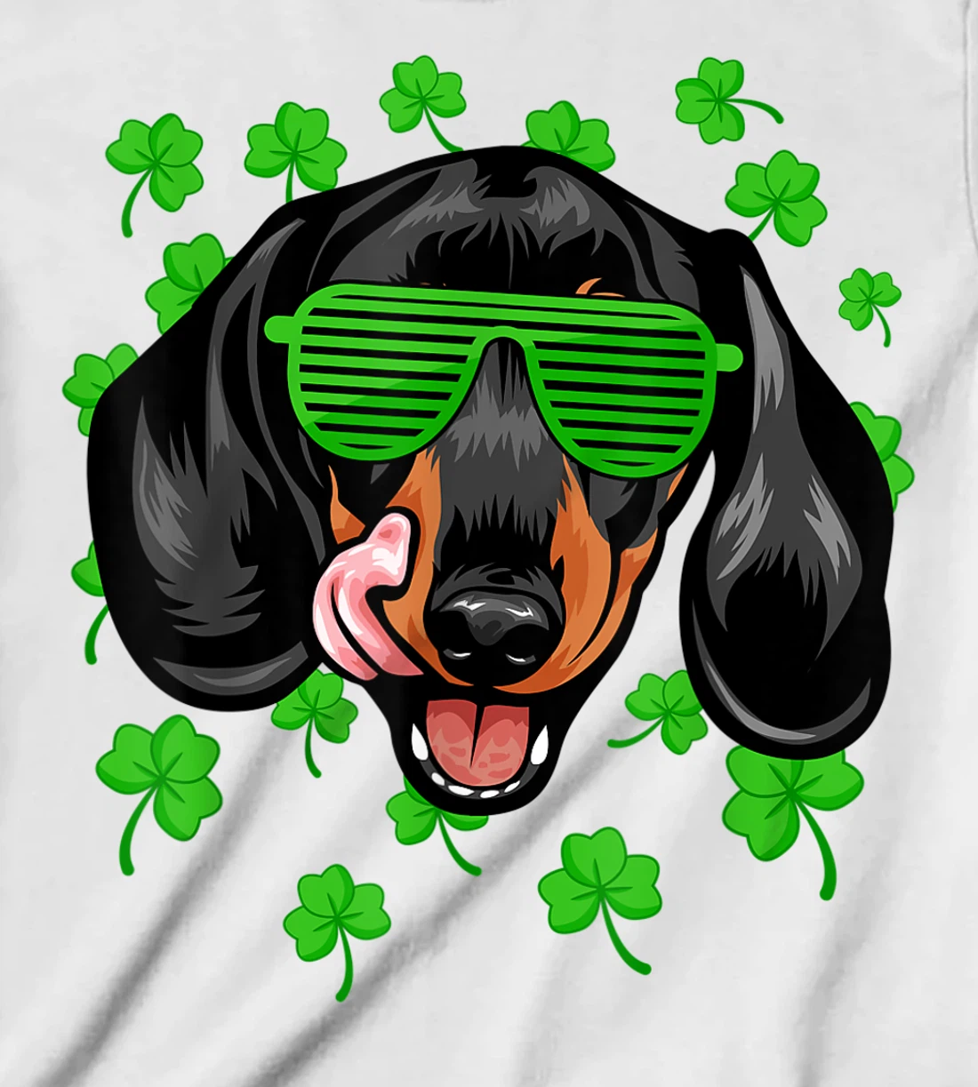Womens Leprechaun Dachshund St. Patrick's Day Dog Shamrock T-Shirt, Kid T-Shirt and Women T-Shirt