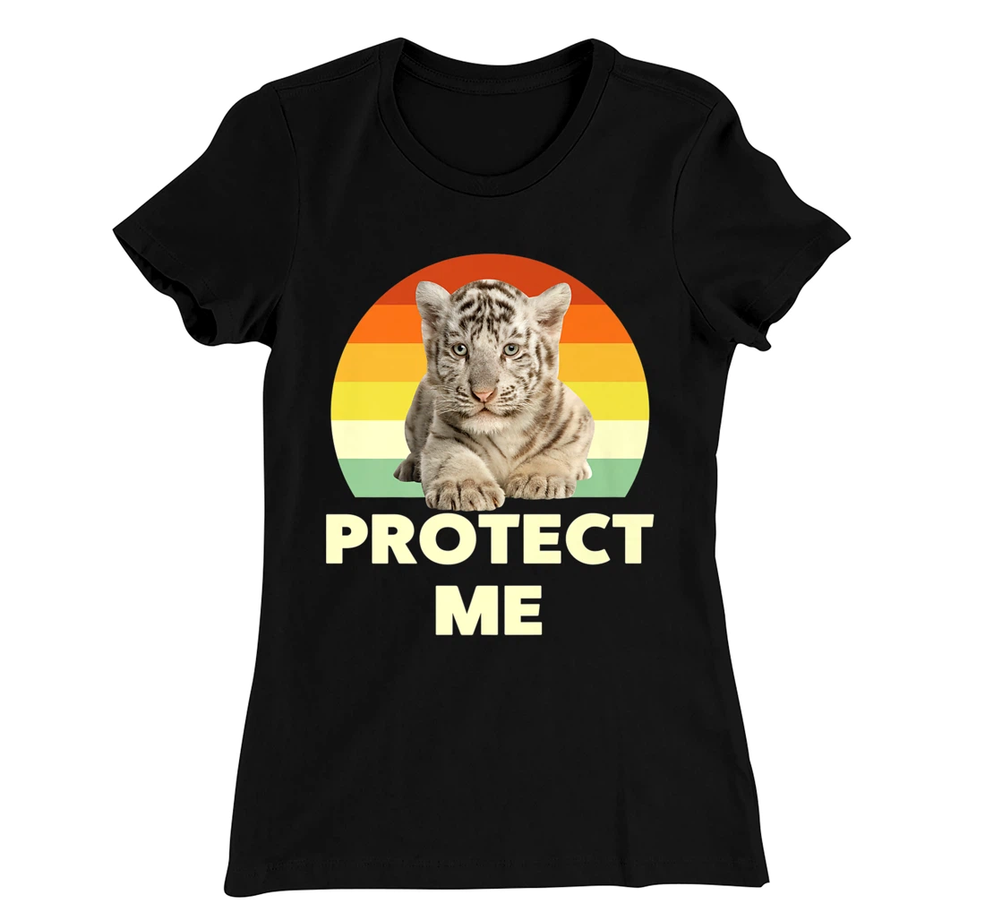 Protect Me Vintage Funny Baby Tigers Novelty Graphic Designs T-Shirt, Kid T-Shirt and Women T-Shirt