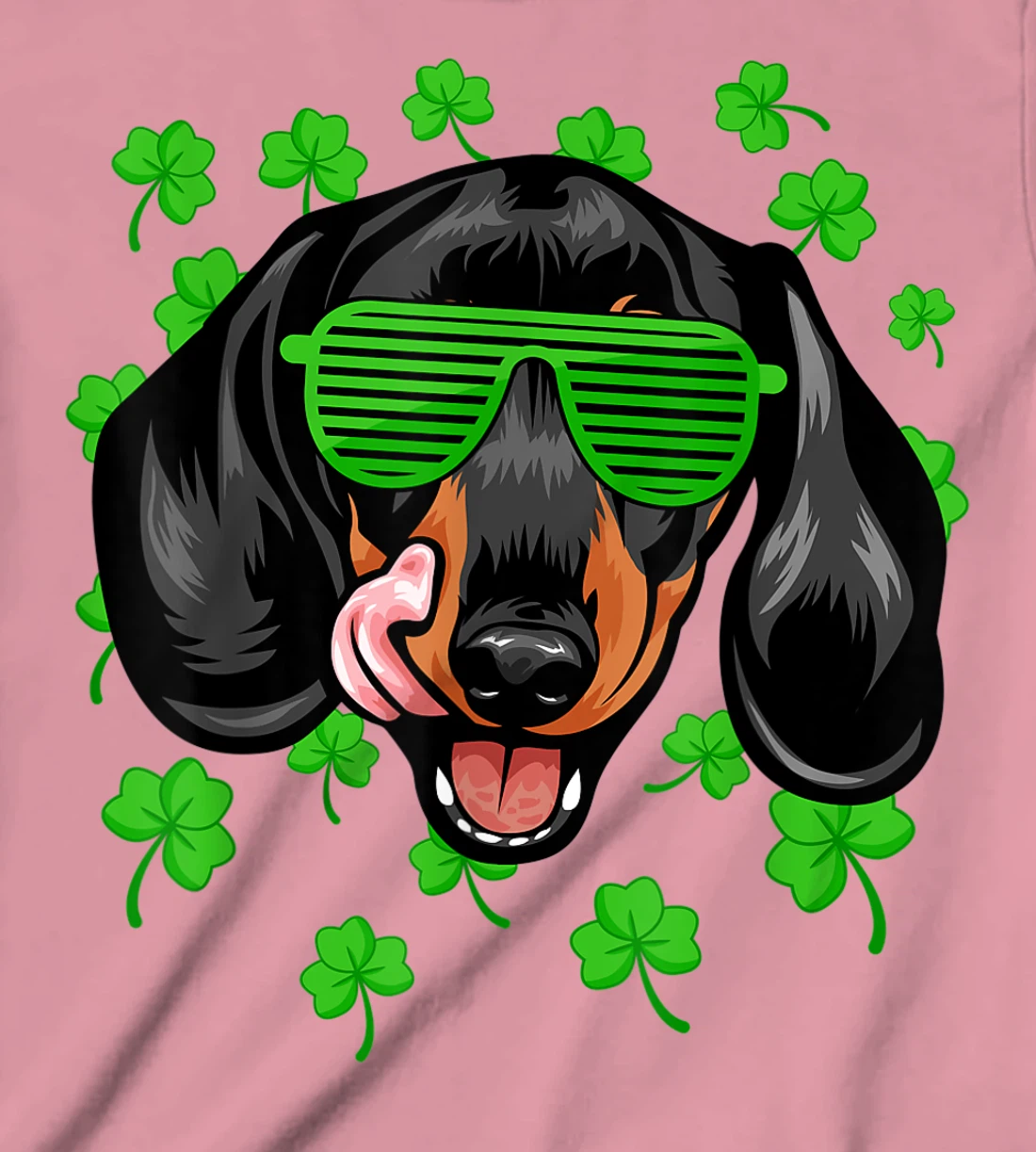Womens Leprechaun Dachshund St. Patrick's Day Dog Shamrock T-Shirt, Kid T-Shirt and Women T-Shirt