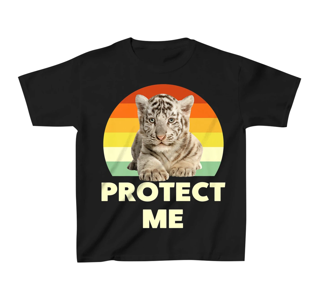 Protect Me Vintage Funny Baby Tigers Novelty Graphic Designs T-Shirt, Kid T-Shirt and Women T-Shirt