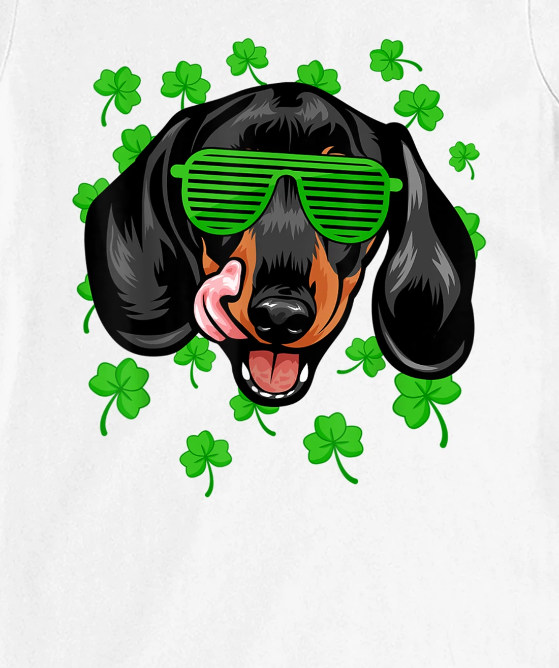 Womens Leprechaun Dachshund St. Patrick's Day Dog Shamrock T-Shirt, Kid T-Shirt and Women T-Shirt